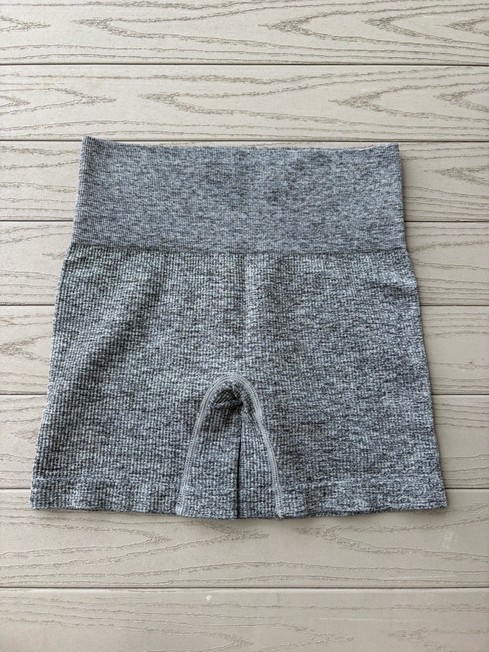 Colsie Grey Ribbed High Rise Biker Shorts